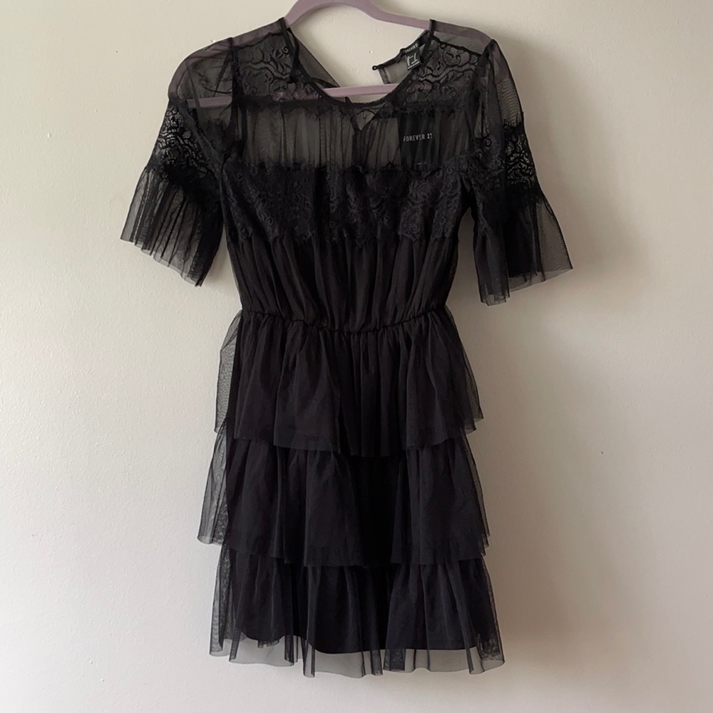 Black lace dress